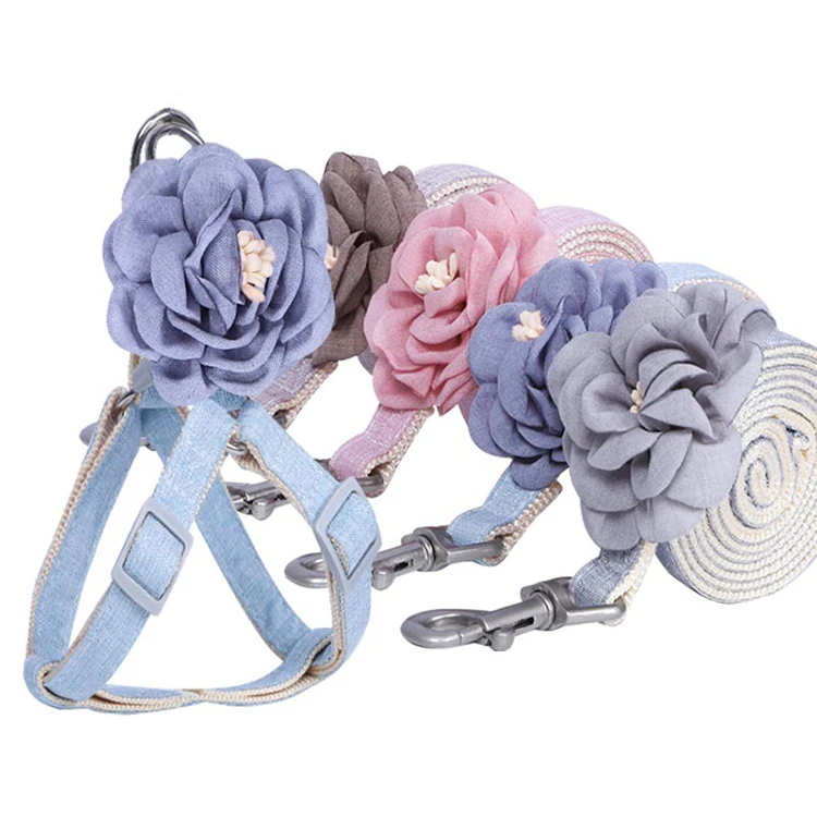 

Amazon Best Seller Pet Harness Set with Leash for Dog, Pink/gray/brown/blue