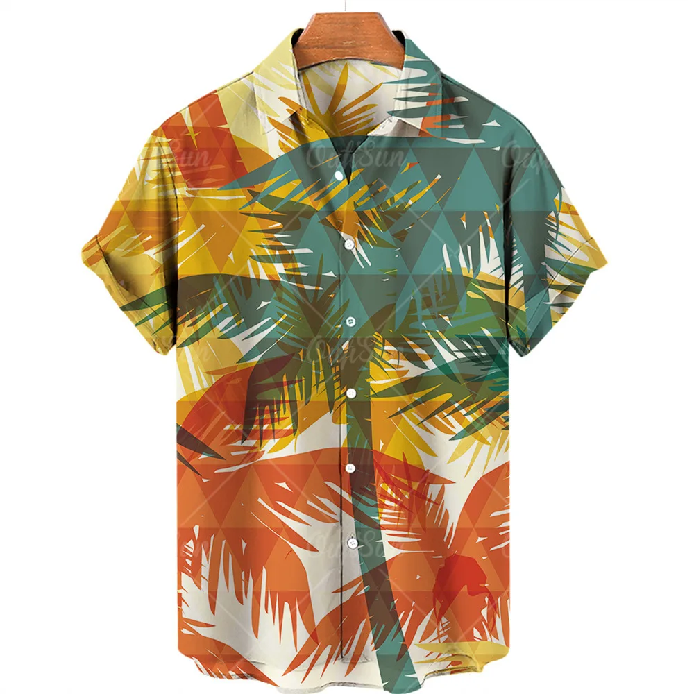 

Men's Hawaiian Casual Beach Short Sleeve Quick Dry Tops