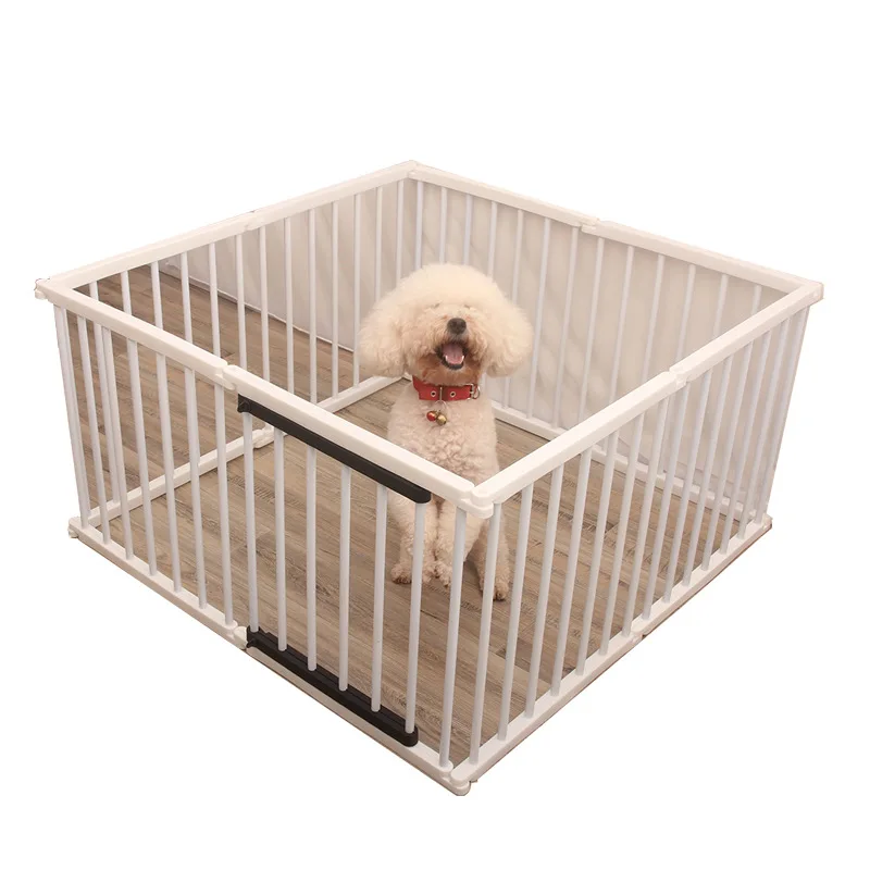 

Hot Sale 2021 Metal Pets Isolating Door Dog Control Fence Safety Protector DIY Foldable Dog Kennel Dog Cage, As picture