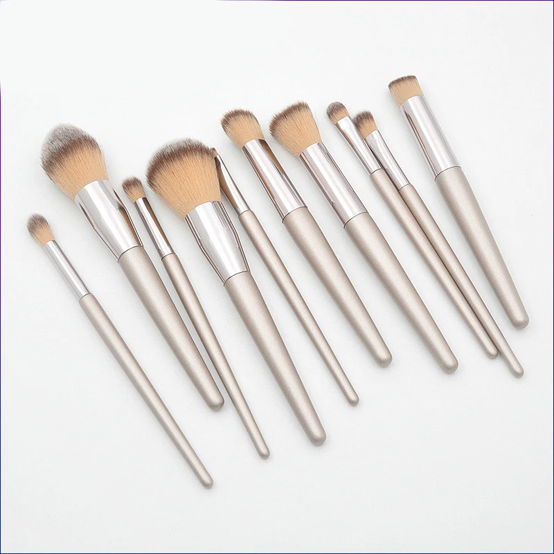 

10 pcs makeup brush set private label synthetic hair eyeshadow concealer powder cosmetics brushes custom logo vendors