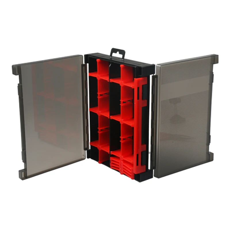 

New arrival Portable waterproof double deck plastic fishing lure box set