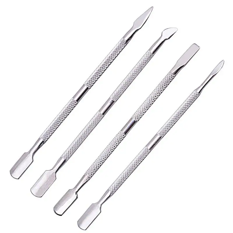 

NAT011 stainless Double Cuticle Remover Diy Nail Art Manicure Stainless Steel Spoon Shape Pusher dead skin Remover Manicure Tool