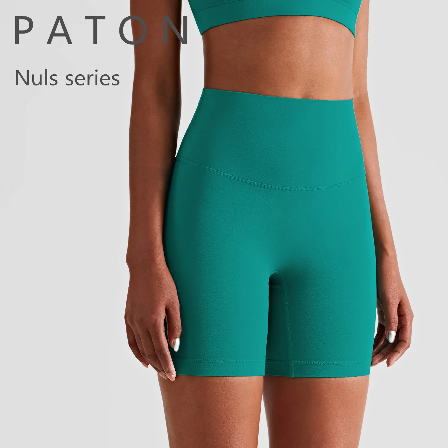 

Custom NULS lulu summer gym nylon spandex yoga shorts for women tummy control high waist muay thai biker shorts white