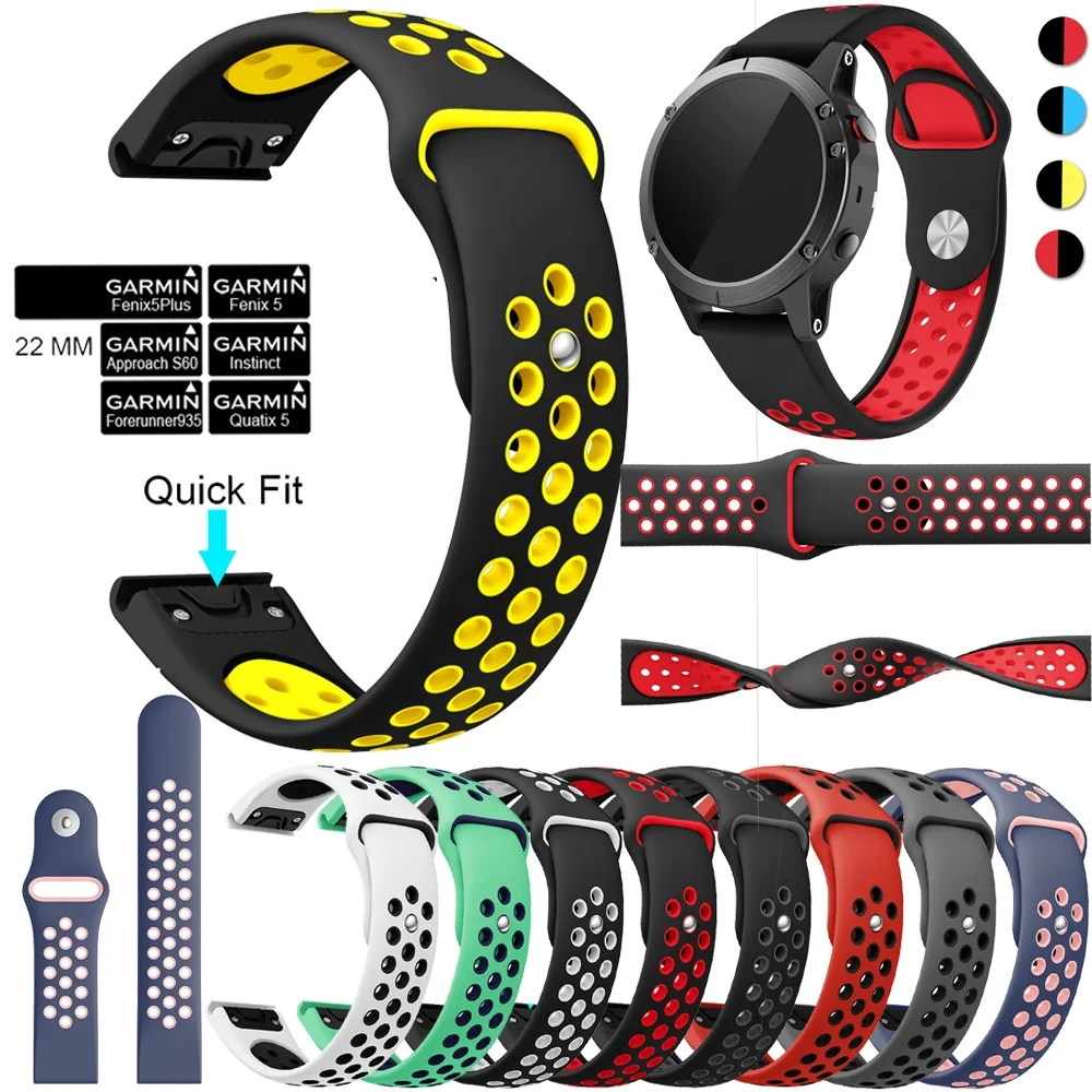 

New Arrival Quick Release Sport Silicone Rubber Watch Band Strap For Garmin fenix Forerunner