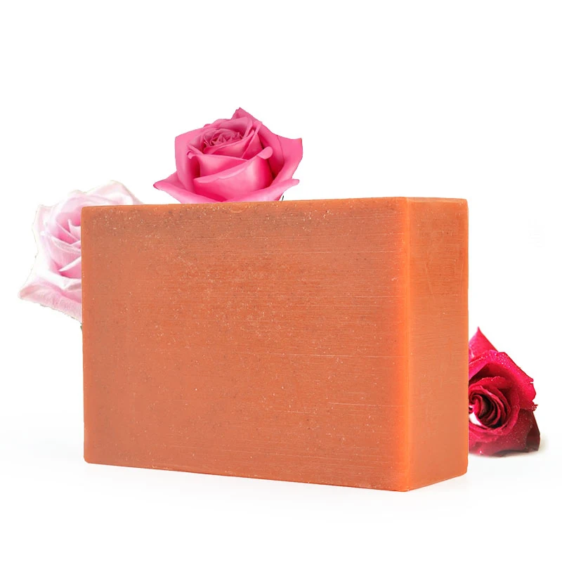 

Available private logo handmade skin lightening and beauty kojic acid rose plant facial whitening soap, Red