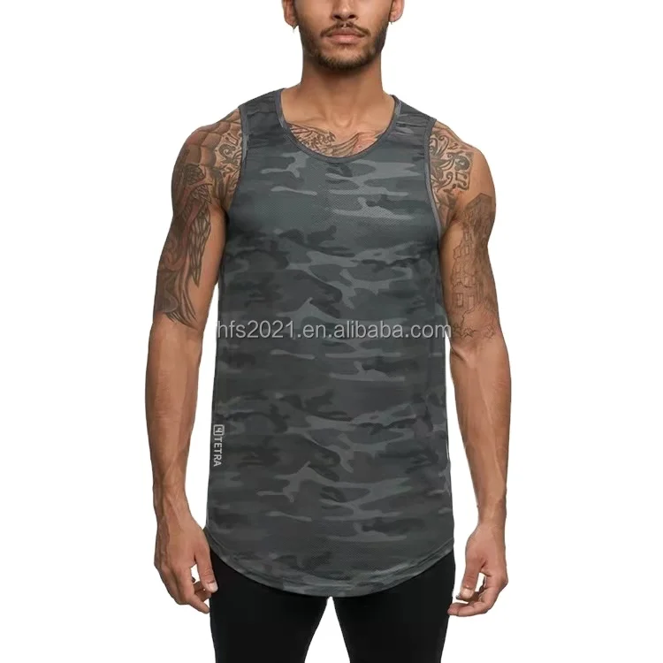 

J&H fashion New Arrivals Plus Size camouflage Muscle Shirt Men Clothing Summer Wear Sleeveless Gym Fitness Sports Wear, 4colors as picture