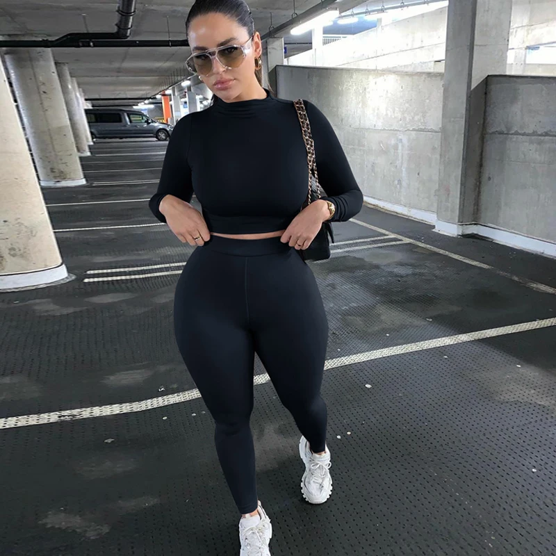 

2020 Wholesale Customized Logo Women Tracksuit Casual Two Pieces Set