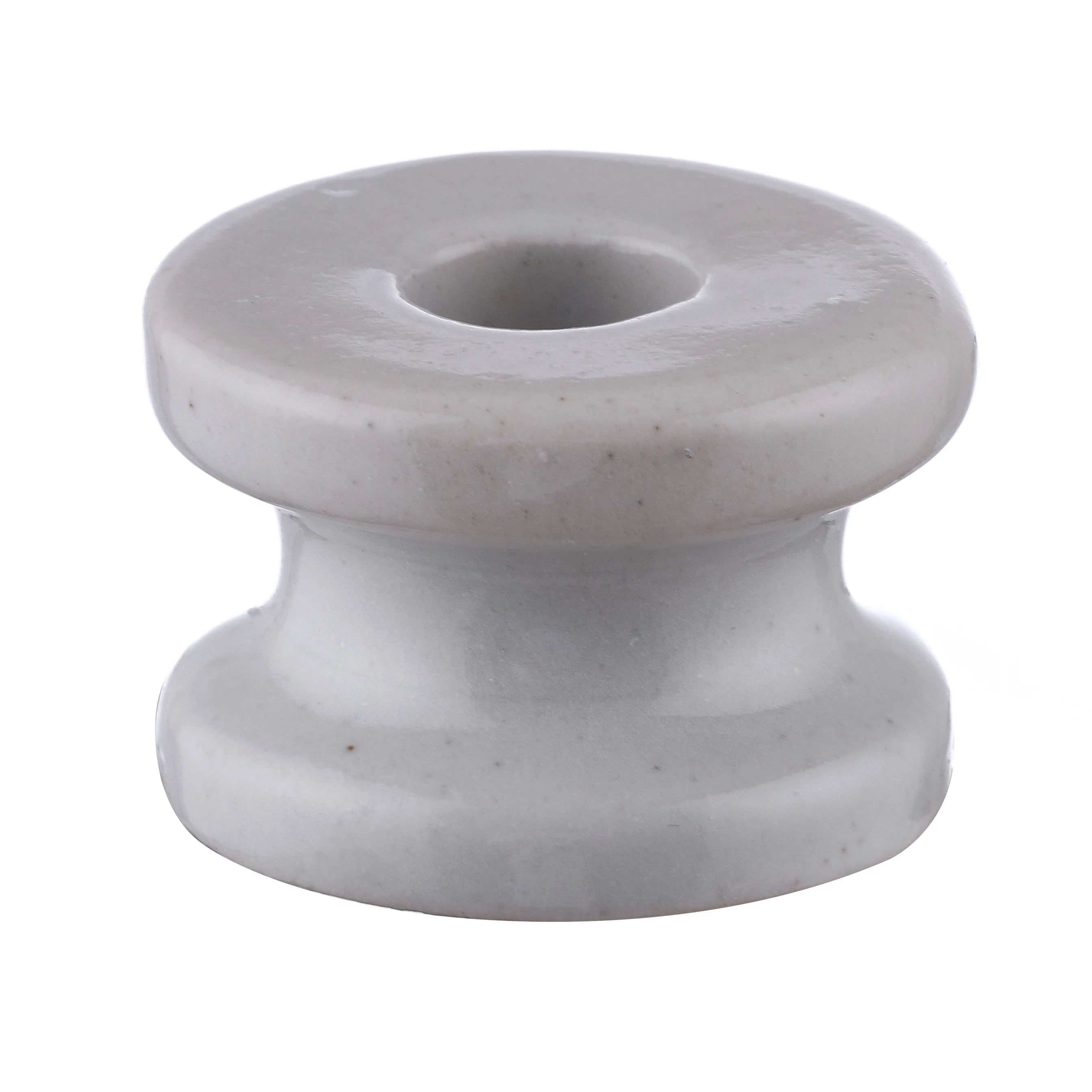 

Electric fence insulator porcelain bobbin insulator/INS098, White
