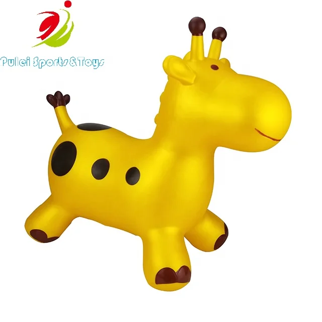 
kids ride on jumping exercise outdoor Sports toys inflatable PVC Animal Hopper Giraffe  (62124725086)