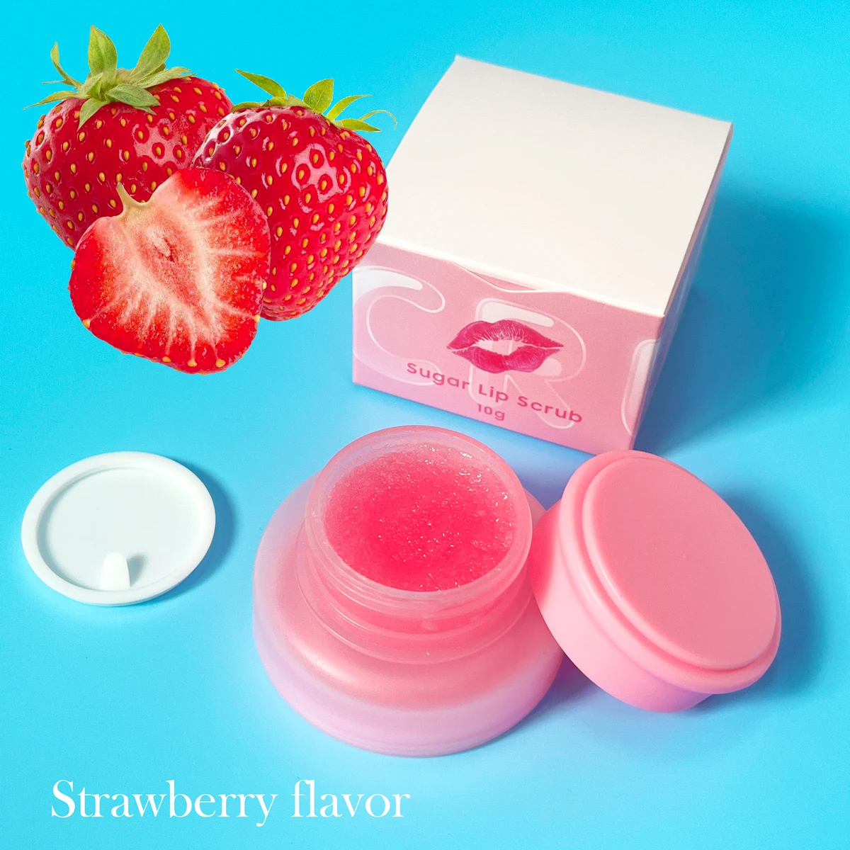 Sugar Collagen Cream Lip Scrub Exfoliator Moisturizer Vegan Lip Care
