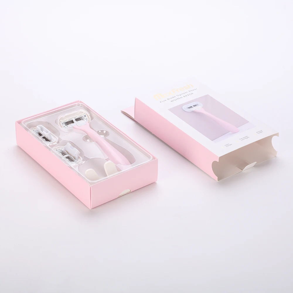 

Five Blades Women Sensitive Skin Razor with 2 Moisturising Razor Blade Refills