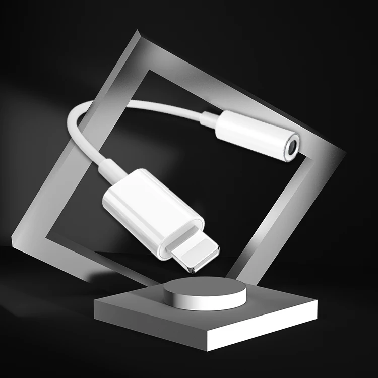 For Lightning Male To 3.5mm Female Aux Headphone Adapter For 11 Pro Max