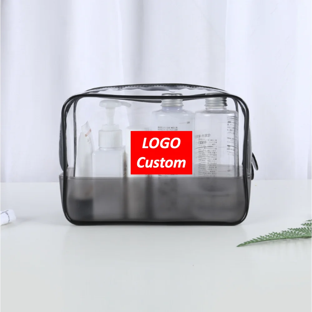 

Factory supply Low MOQ LOGO customize clear geometric cosmetic bag