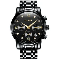 

Waterproof Hand Watch Men Stainless Steel Chronograph Wrist Watch for Men