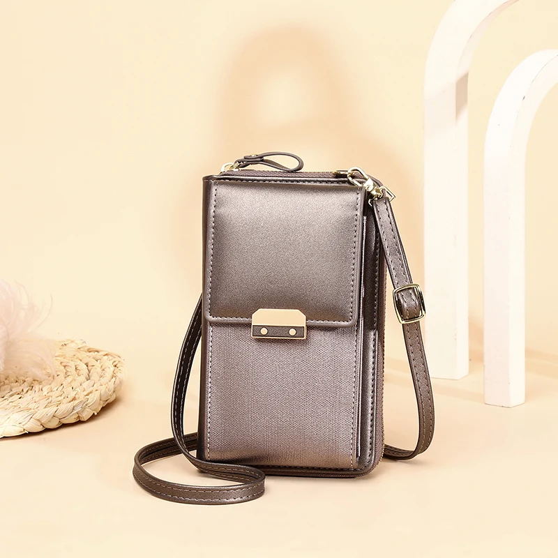 

2021 hot-selling style mobile phone bag Korean lock small square bag diagonal shoulder multi-card OEM