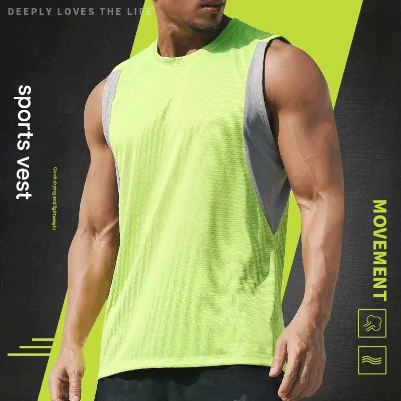 Customized Athletic Muscle Tee Soft Vest Breathable Sleeveless Exercise Running Vest Gym Workout Training Vest