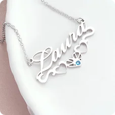 Name Heart Necklace Valentine's Day Gift, S925 Sterling Silver Hot Style Jewelry