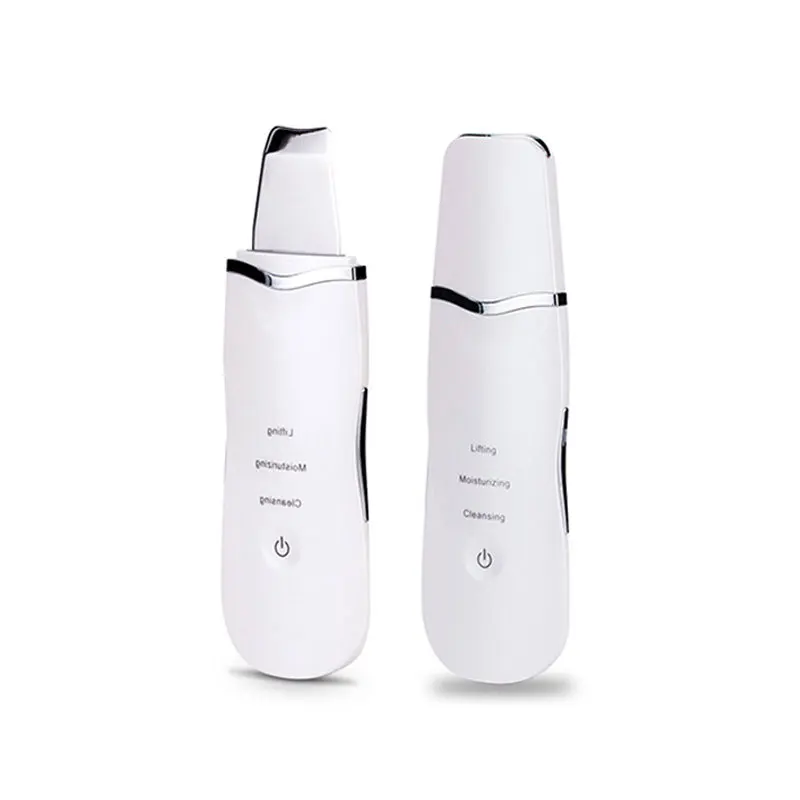 

face peeling ultrasonic skin scrubber skin cleaner machine skinscrubber facial scraper skin scrubber, White and black