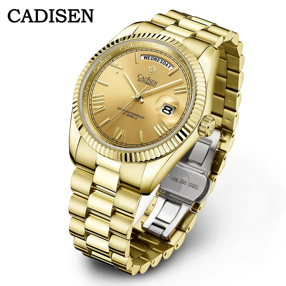 

CADISEN C8185 Men Automatic Watch Sapphire Luxury Mechanical Wristwatch Stainless Steel Waterproof Japan MIYOTA 8285 Watch Men