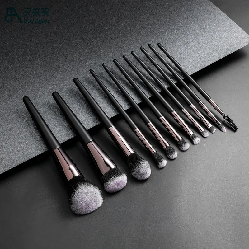 

tocador par maquillaj professional private label cosmetic custom logo 4/ 11/14 pcs black makeup brush set