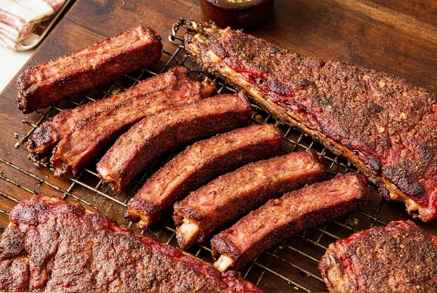 Ribs coated with spices