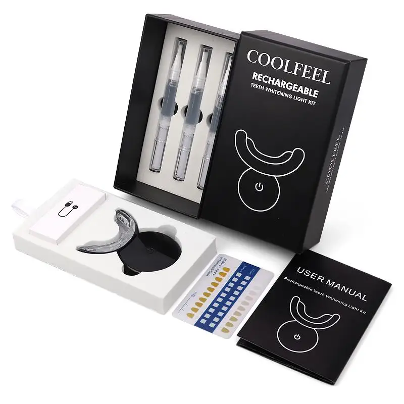 

Led laser light mouth tray smile dental teeth whitening peroxide kit