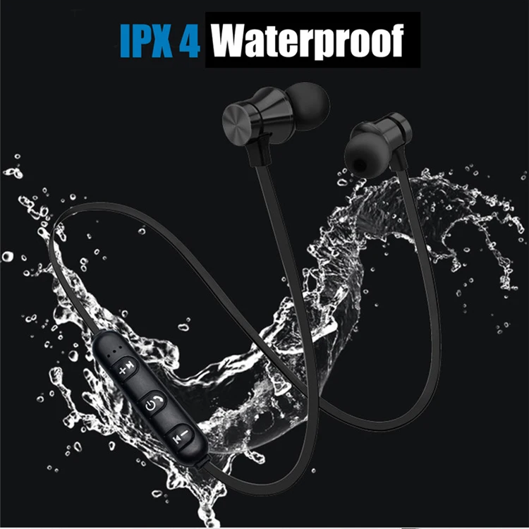 Magnetic 5.0 Earphone Sport Running Wireless Neckband Headset Headphone with Mic Stereo Music For All Smart Phone - ANKUX.COM