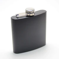 

Pocket Portable Travel Outdoor Whiskey Black Color Metal Stainless Steel Alcohol Flask Bottle Travel Container 6oz Hip Flask