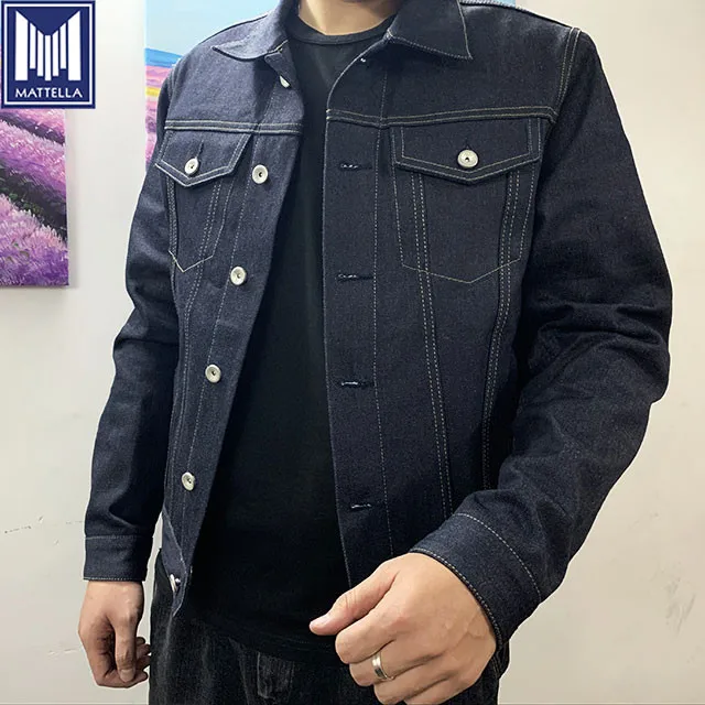 custom made available wholesale cheap price classical raw japanese 15oz beatle buster vintage selvedge denim trucker jacket