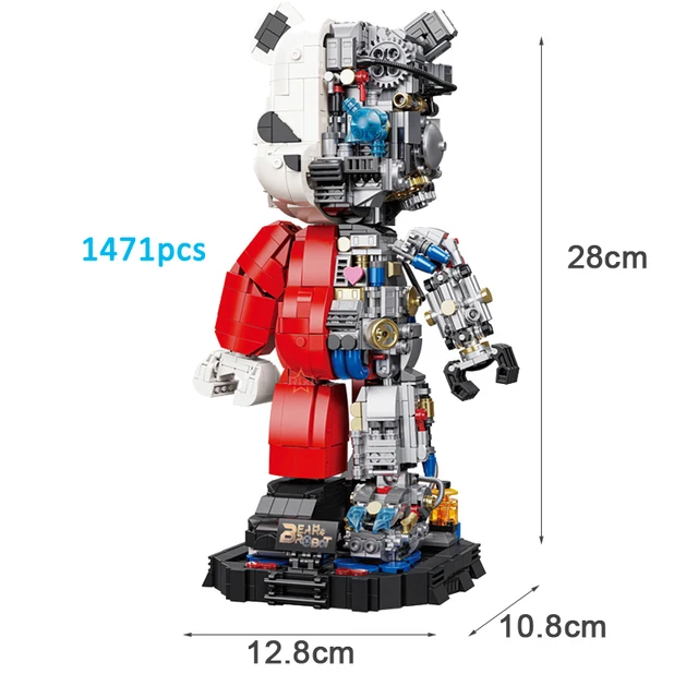 

188001Bear Robot Mechanical Violent Bear 3D Half-Body Model compatible legoings Building Blocks Bricks For Kids Christmas Gifts