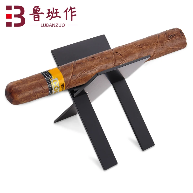 

Cigar accessories foldable folding metal stand titanium cigar holder