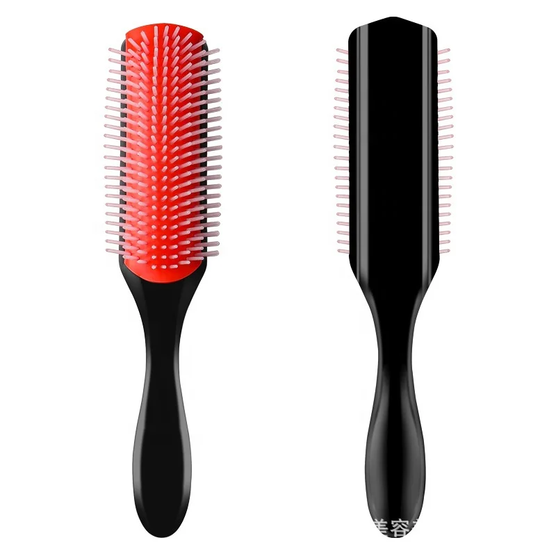 

Hot sale detachable 9-Row deman stlye style hair brush, Black