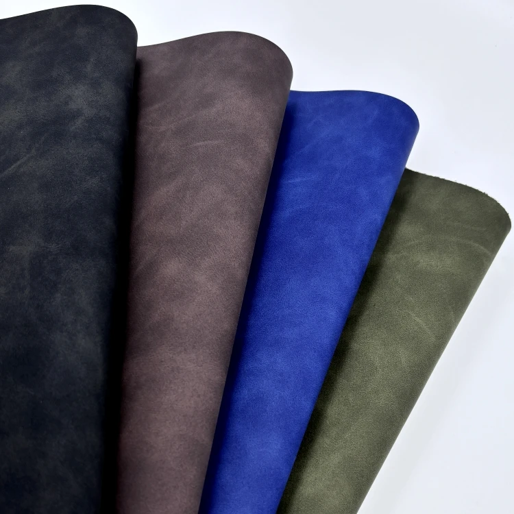 Hot Selling Custom Suede Designer Printed Faux Leather Roll Ecoleather Rexine Fabric PU for Decorative Bags Waterproof by Yard