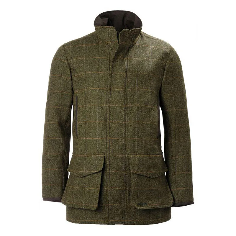 

hot seller Fashionable High Quality flocking plaid Men's Jacket Winter Or Autumn Wears Tweed men Safari Jacket