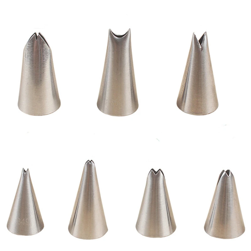 

7 Pcs/set Leaf Tip For Cake Decorating Stainless Steel Cake Nozzles Set