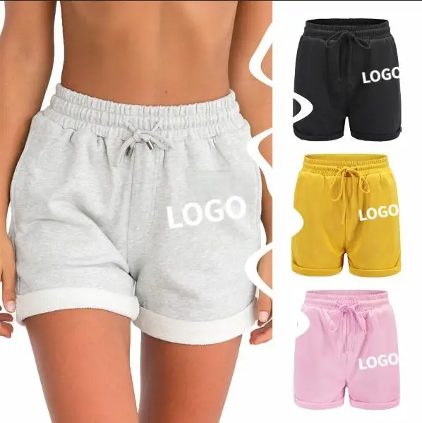 

Wholesale Hot Sale Multi Color Elastic High Waist Sweat Pants Curled Plus Size Running Shorts For Women ODM, Avaliable