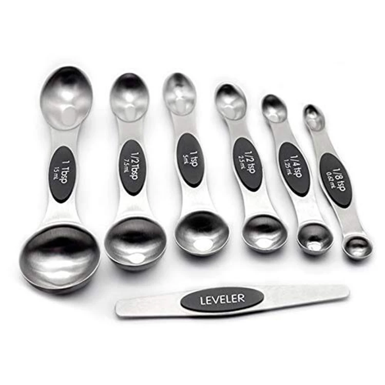 

Spoons Stainless Steel Magnetic Measuring Spoons Stackable Dual Sided Teaspoon Set