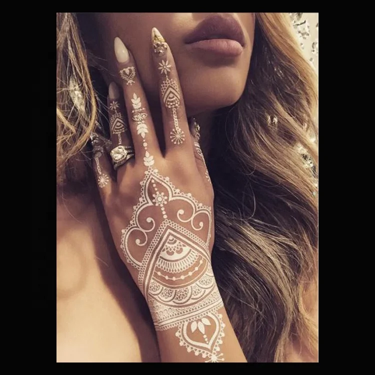 

Personalized Eco-friendly Special White Henna Wedding Tattoo