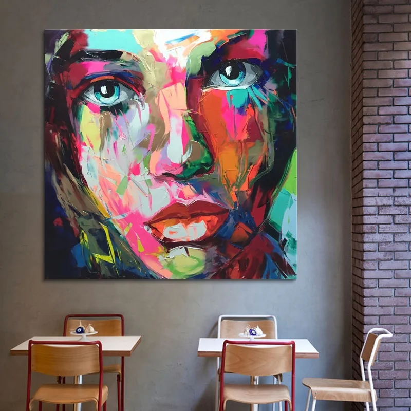 

Palette knife portrait women face acrylic painting modern abstract other paintings wall art picture cuadros graffiti art