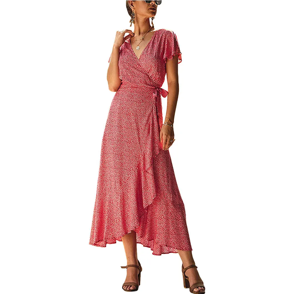 

Free Shipping 2021 Dresses Summer Women New Arrivals A-Line Casual Boho Beautiful Beachwear Maxi Dress