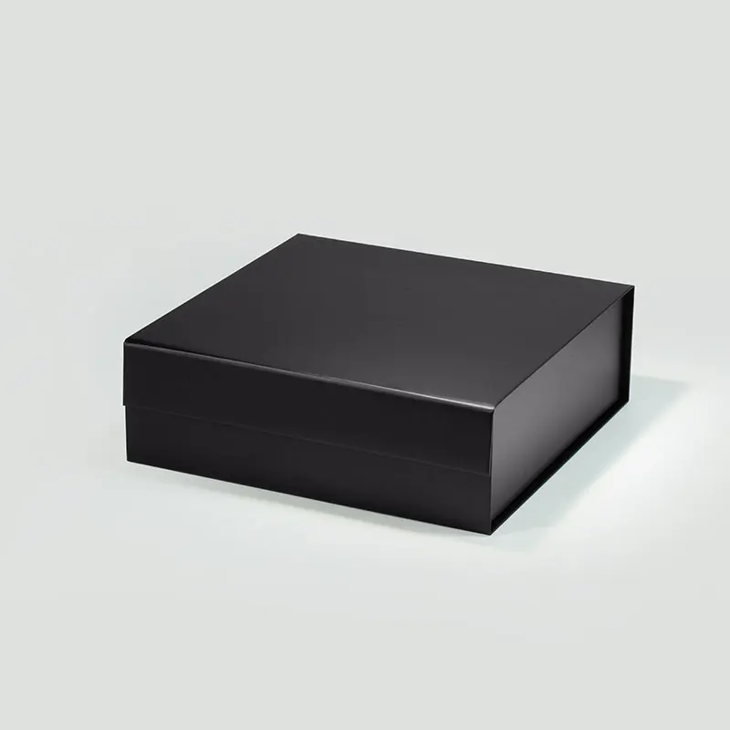 

Standard packaging square black magnetic closure rigid flat chocolate gift boxes packaging wholesale