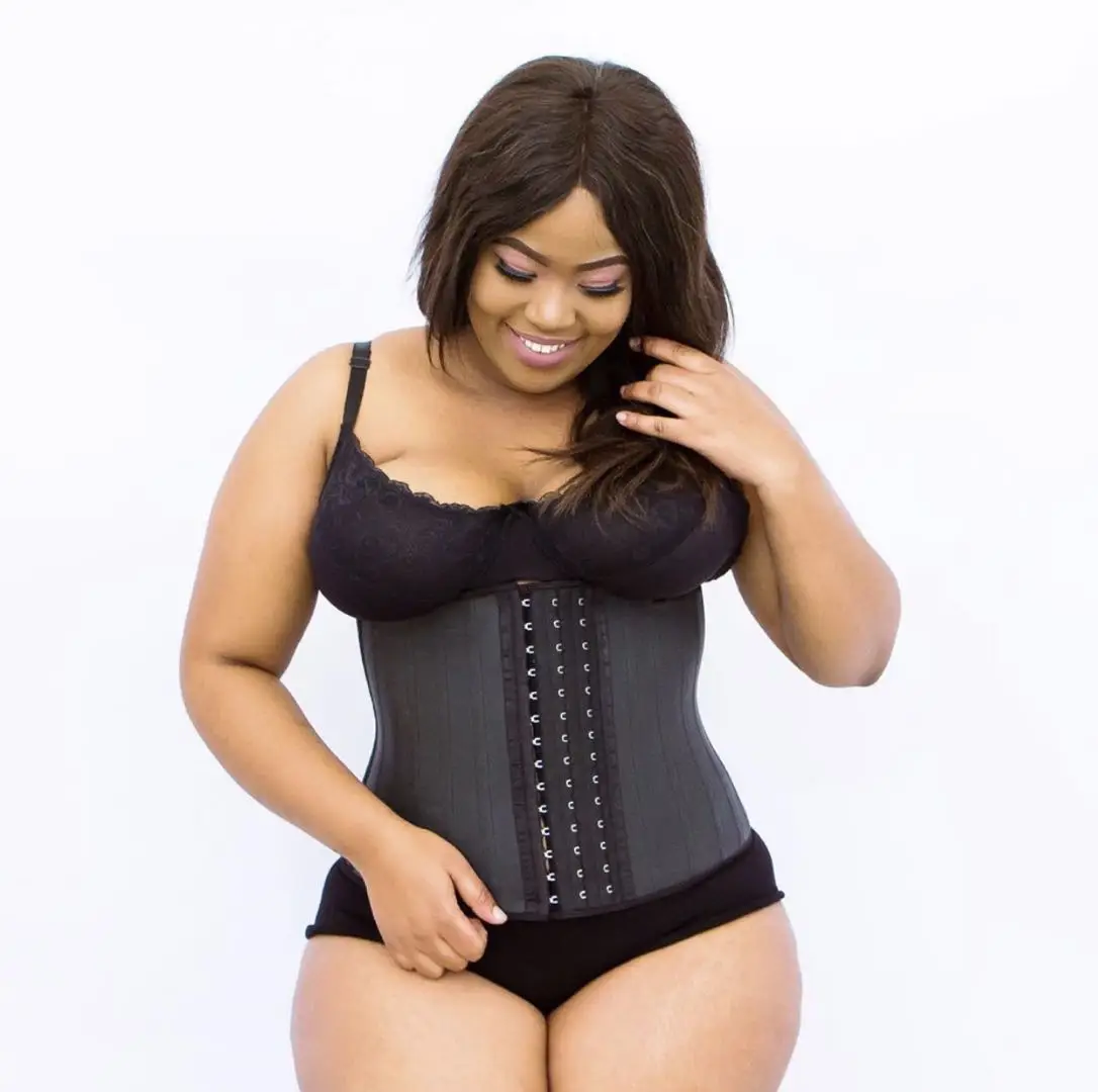 
25 Steel Boned Girdles Corset Waist Trainer Plus Size Latex Body Shaper Colombian Waist Cincher Trainer 