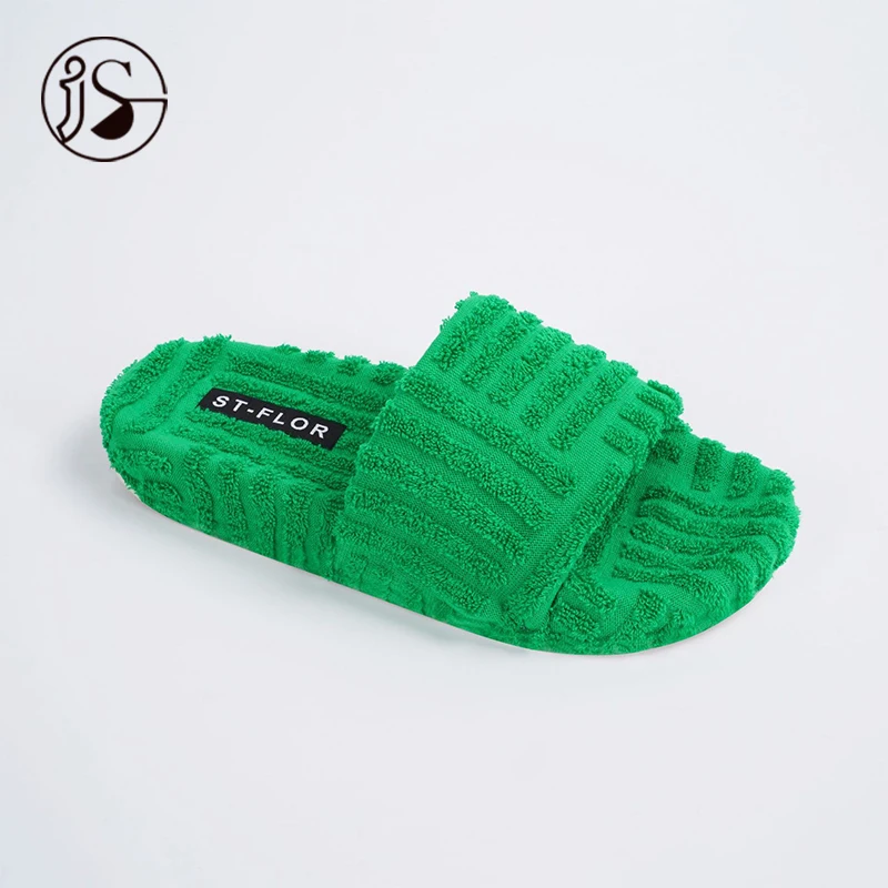 

2021 high quality towel shoes customized logo indoor bathroom women's slippers men's and women's slippers wholesale, Customized color