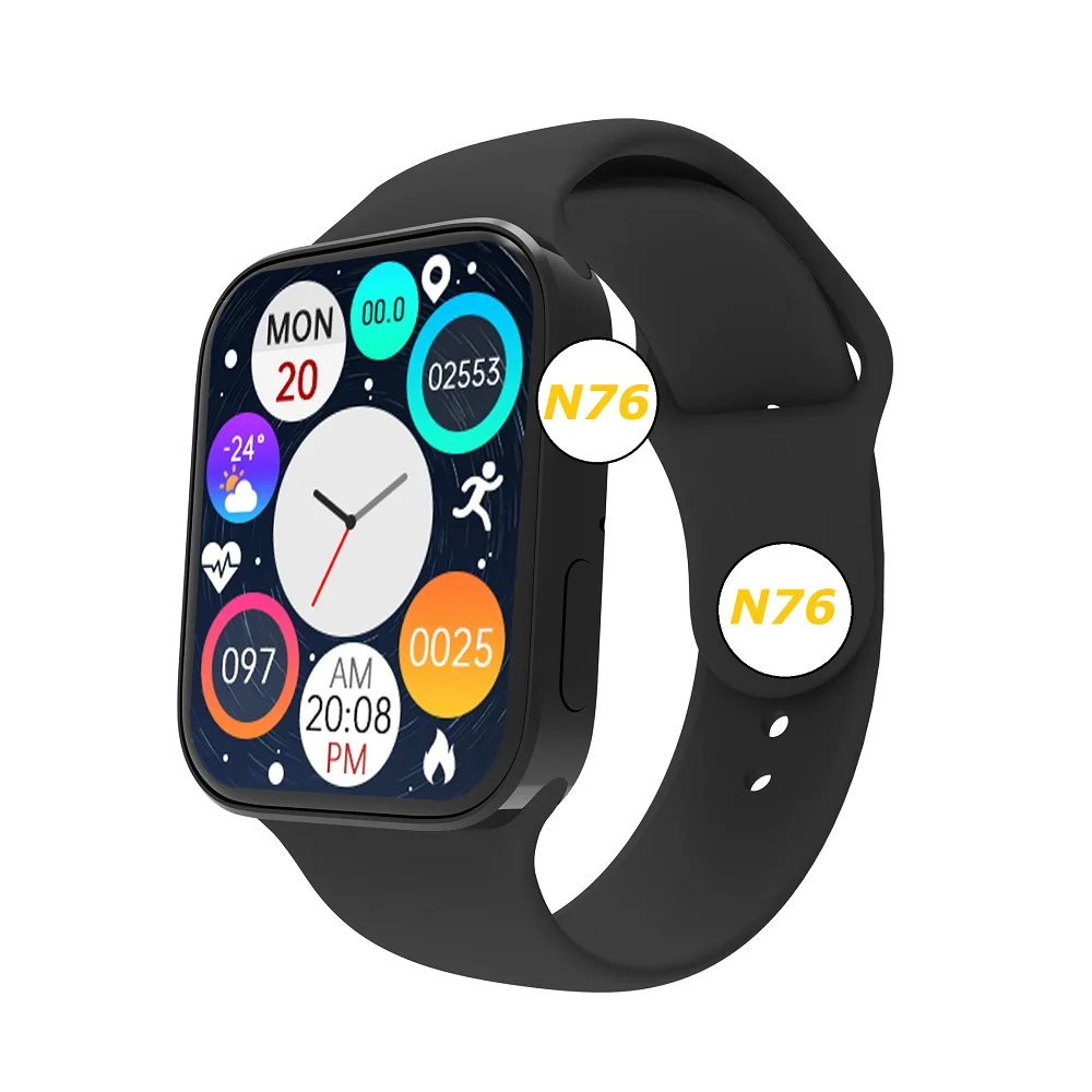 

N76 Series 7 Smart Watch 1.75 Inch Thin Full-Color Screen Music Playing Wireless Charging Reloj Smart Smartwatch N76
