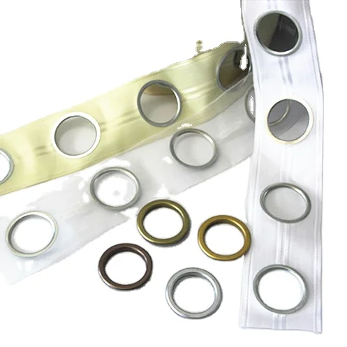 
Top selling curtain accessories curtain eyelet tape custom size various color rings curtain tape with rings  (60154940175)
