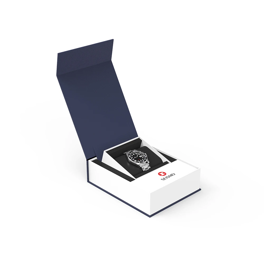 

New Design Custom packaging magnetic closure cardboard paper watch box wholesale, Multicolor