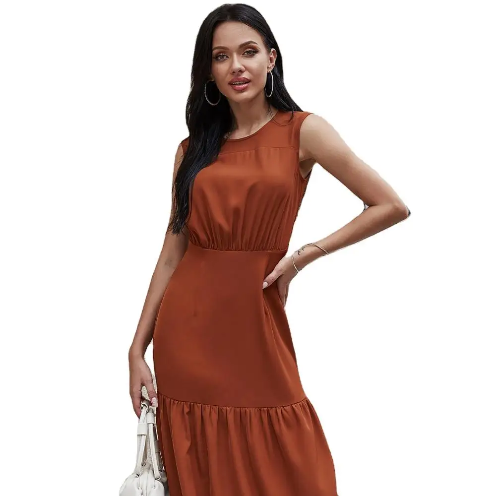 

rYD6080 women elegant casual clothing long sleeve long dresses for lady official, Shown