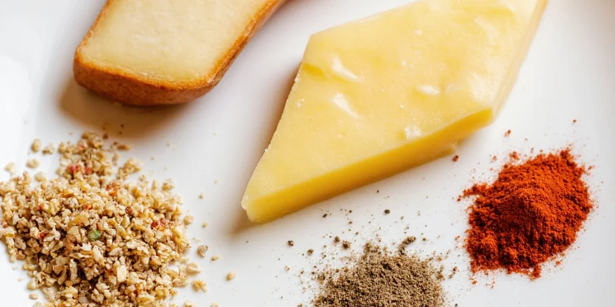 Cheese and spices hanging out like best friends