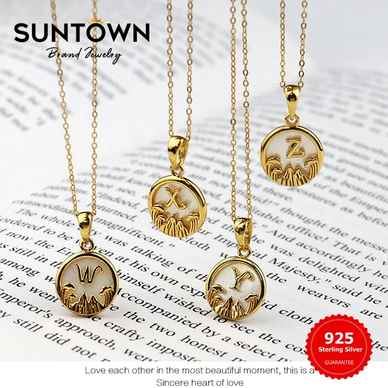 

Suntown Drop Shipping Plata Ley 925 Por Mayoreo China 925 Silver 26 Letters Charms Sterling Silver Necklace Breloques Argent, Gold