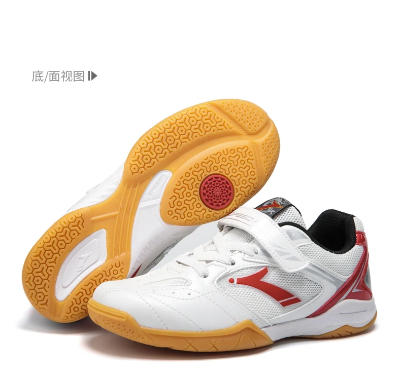 

Professional Training Kids Youth White Tennis Shoes Sport Volleyball Pingpong Shoes Team Sports Training Badminton Shoes